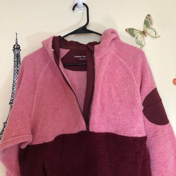 Outdoor voices Megafleece Hoodie Pink Small - Picture 4 of 9